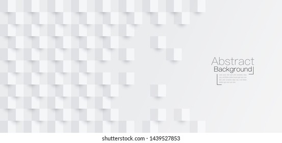 White abstract architecture background with copy space. 3D paper art style background can be used in cover design, book design, poster, cd cover, website or advertising.