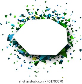White abstract background with 3d figures. Vector illustration.