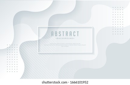White abstract background in 3d paper style.