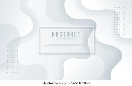 White abstract background in 3d paper style.