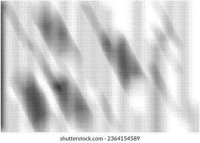 White abstract background with black film grain, noise, dotwork, halftone, grunge texture for design concepts, banners, posters, wallpapers, web, presentations and prints