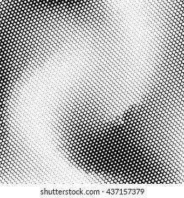 White abstract background with black and white halftone texture, dotwork, circles pattern for design concepts, banners, posters, wallpapers, web, presentations and prints. Vector illustration.