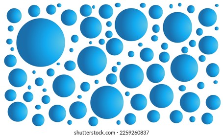 Fondo blanco abstracto con bolas azules. Perfecto para fondos de pantalla, afiches, fondos de sitios web y más