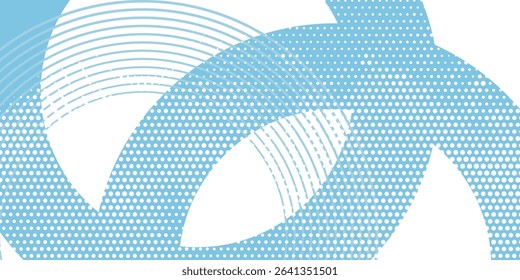 White abstract background with blue circle. halftone dots decoration. Modern banner template. Digital future technology concept. vektor	
