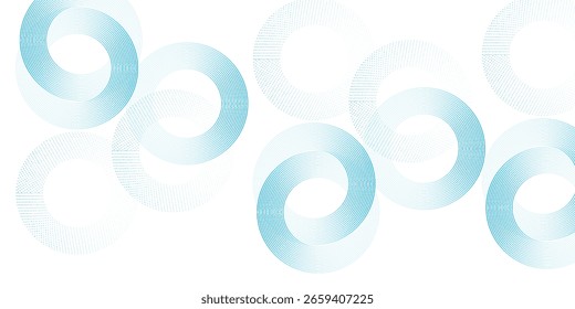 Fondo abstracto blanco con círculo azul. decoración de puntos de semitono. Moderna Plantilla de Anuncio. Concepto de tecnología de futuro digital. vector