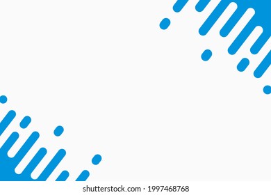 White Abstract Background with blue rounded lines flat design style. Elegant Horizontal backdrop suitable for billboard, banner, presentation, poster etc