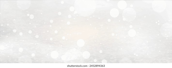 white abstract background with bokeh light effect and copy space.