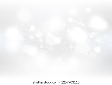 White abstract background, Christmas and new year, winter, snow, seasonal holiday celebration vector illustration