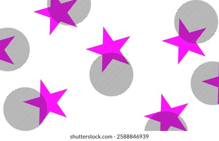 White abstract background with a circle object and a simple star