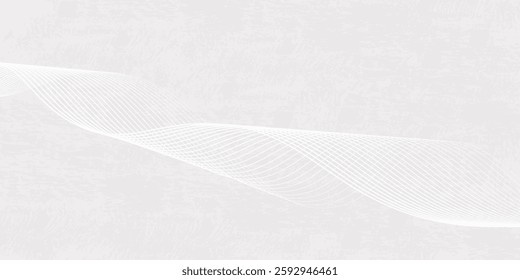 White abstract background with white circle rings in faded distressed vintage grunge texture design, old geometric pattern paper in modern art design
