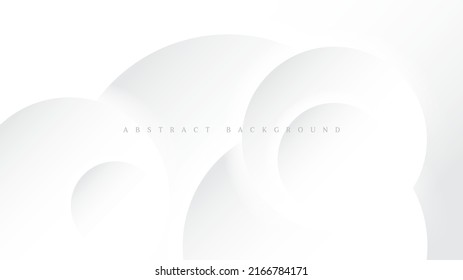 white abstract background with circle shapes. vector illustration