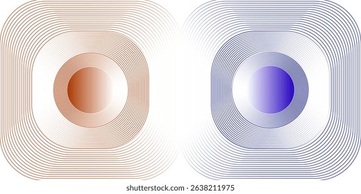 White abstract background with circles. Rotating circular lines pattern. Geometric spiral. Rotating elements. Modern graphic design. Futuristic technology concept.