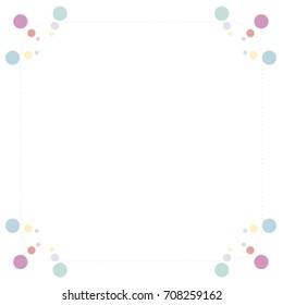 White abstract background with circles in several colors. This design can be used in sales, advertising, baby shower, invitations, web design, 