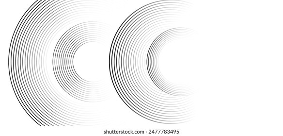 Fondo abstracto blanco con líneas circulares, tecnología Plantilla futurista. Ilustración vectorial