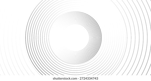 Fondo abstracto blanco con líneas circulares, tecnología de Plantilla futurista. Ilustración vectorial
