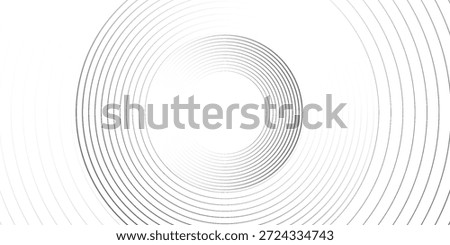 White abstract background with circular lines, technology futuristic template. Vector illustration
