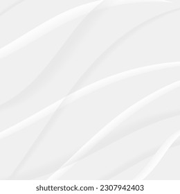 White abstract background with curved lines. 