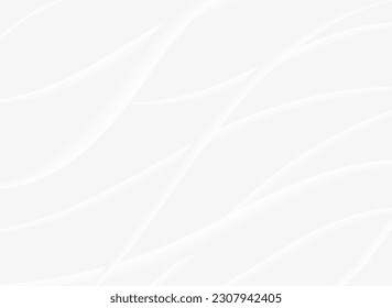 White abstract background with curved lines. 