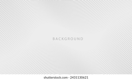White abstract background with curved lines pattern. Futuristic wave line background suitable for banners, posters, cards and wallpapers.