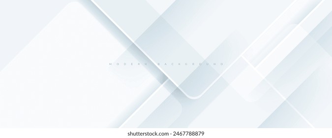 white abstract background with diagonal rounded square composition. suitable for banner, poster, presentation, website, etc.