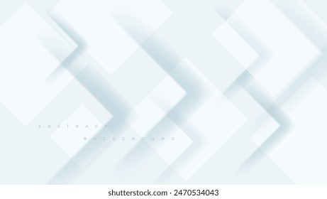 white abstract background with diagonal square shapes. can be used for technology presentation, banner, poster, website, etc.