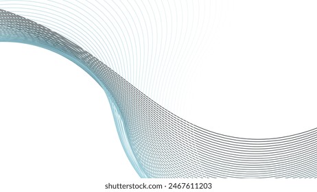 White abstract background with dynamic curve line