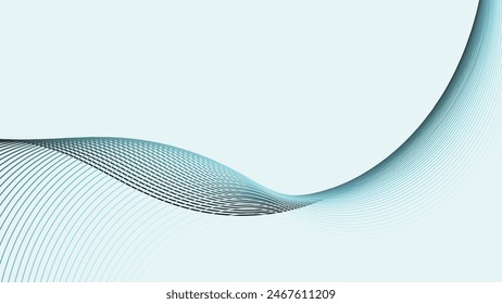 White abstract background with dynamic curve line