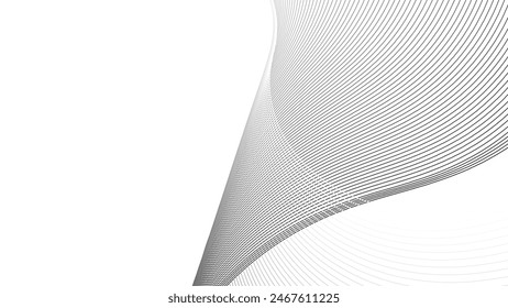 White abstract background with dynamic curve line