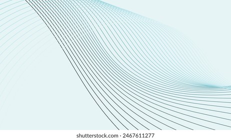 Fondo abstracto blanco con línea de curva dinámica