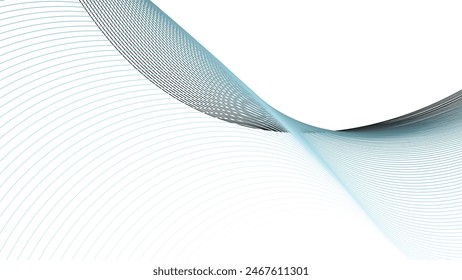 Fondo abstracto blanco con línea de curva dinámica