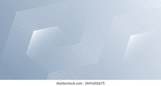 White abstract background with dynamic hexagon texture. Suitable for simple wallpaper art design.