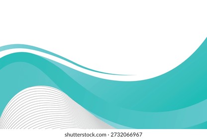White abstract background with dynamic wave and line design. Background concept with fluid style and empty space for text. VOL. 4