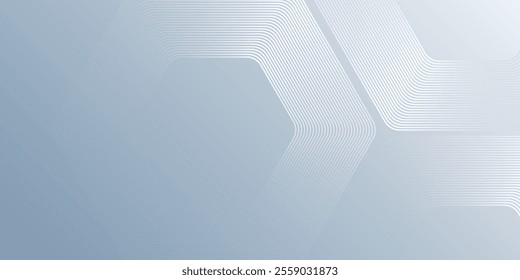 White abstract background with dynamic wavy hexagon texture simple