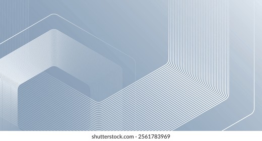 White abstract background with dynamic wavy hexagon texture simple art modern design