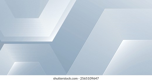 White abstract background with dynamic wavy hexagon texture. suitable for wallpaper simple art modern