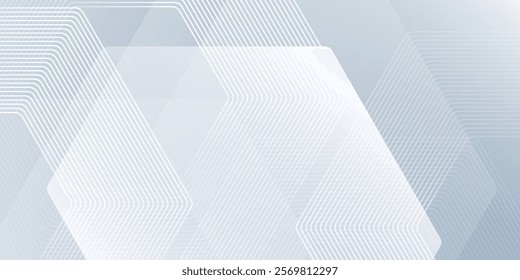 White abstract background with dynamic wavy hexagon texture. suitable for wallpaper nice simple art design