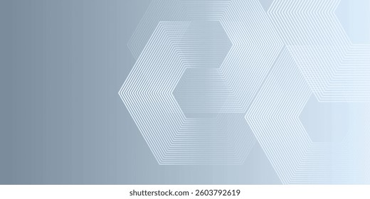 White abstract background with dynamic wavy hexagon texture simple art  geometric 