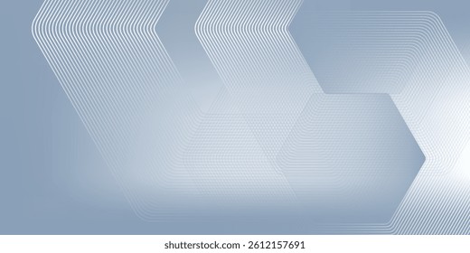 White abstract background with dynamic wavy hexagon texture simple. vector illustration
