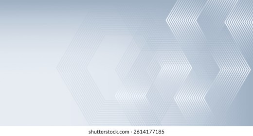 White abstract background with dynamic wavy hexagon texture. suitable for wallpaper simple