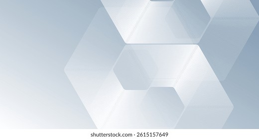 White abstract background with dynamic wavy hexagon texture. suitable for wallpaper abstract modern
