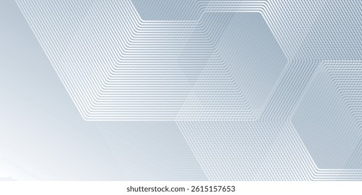 White abstract background with dynamic wavy hexagon texture. suitable for wallpaper abstract modern simple