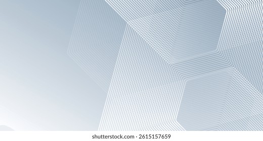 White abstract background with dynamic wavy hexagon texture. suitable for wallpaper abstract modern simple art