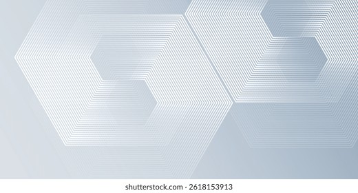 White abstract background with dynamic wavy hexagon texture. suitable for wallpaper simple abstract