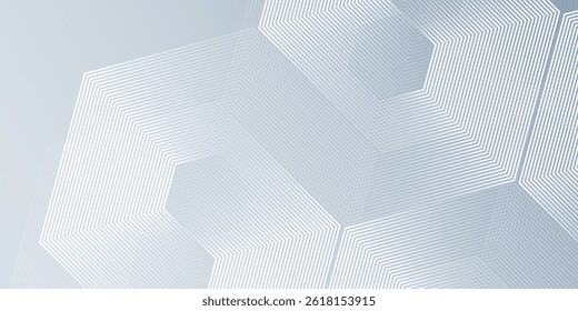 Weißer abstrakter Hintergrund mit dynamischer, welliger Sechsecktextur. geeignet für Tapete einfache abstrakte moderne Designkunst