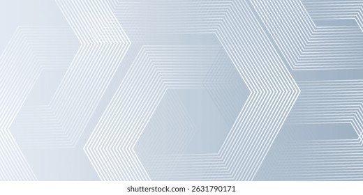 White abstract background with dynamic wavy hexagon texture. suitable for wallpaper simple vector illustration