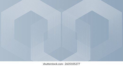 Fondo abstracto blanco con arte de textura hexagonal ondulado dinámico. 