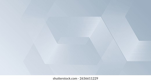 White abstract background with dynamic wavy hexagon texture. suitable for wallpaper banner modern