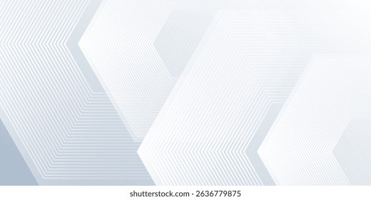 White abstract background with dynamic wavy hexagon texture abstract modern simple