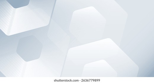 White abstract background with dynamic wavy hexagon texture. suitable for wallpaper, poster, banner background abstract simple design modern