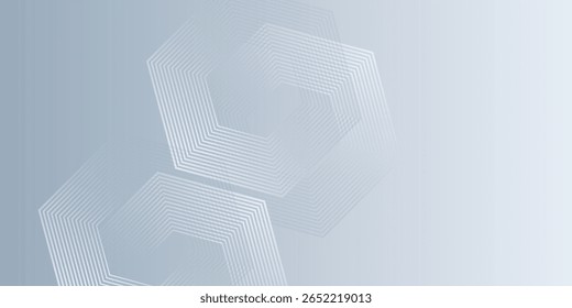 White abstract background with dynamic wavy hexagon texture modern hexagon modern arts
